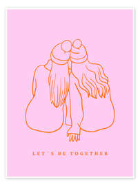 Wandbild Let's be together - Beste Freunde im Winter - Ohkimiko