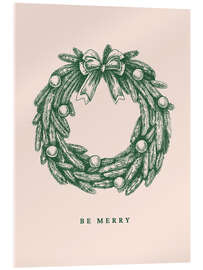 Acrylglasbild Be merry - Weihnachtskranz