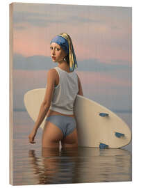 Holzbild Surfing Pearl