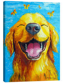 Leinwandbild Lächelnder Hund