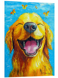 Hartschaumbild Lächelnder Hund