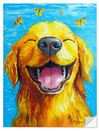 Wandsticker Lächelnder Hund