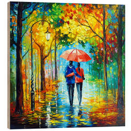 Holzbild Goldener Herbstspaziergang - Olha Darchuk