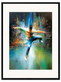Gerahmter Kunstdruck Breakdancer