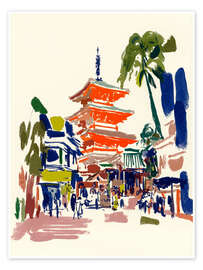 Wandbild Tokio Asakusa-Tempel - Peter Roder