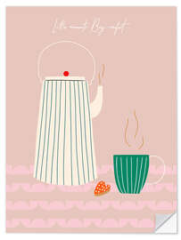 Sticker mural Coffee Time - Little moments, big comfort - Annick