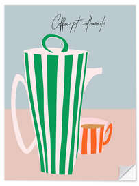 Sticker mural Coffee pot enthusiast - Annick