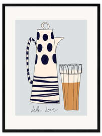 Gerahmter Kunstdruck Latte Love