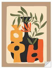 Wandsticker Formen in Blüte 2