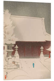 Acrylglasbild Schnee am Sensoji-Tempel - Raizan Negoro