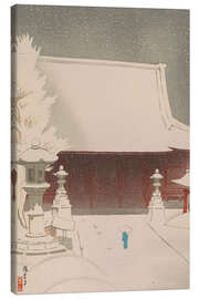 Leinwandbild Schnee am Sensoji-Tempel - Raizan Negoro
