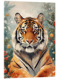 Acrylglasbild Weihnachtstiger