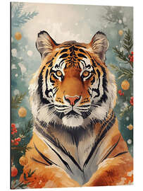 Alubild Weihnachtstiger