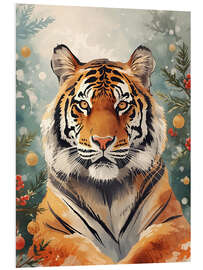 Hartschaumbild Weihnachtstiger