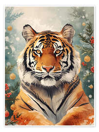 Poster Weihnachtstiger