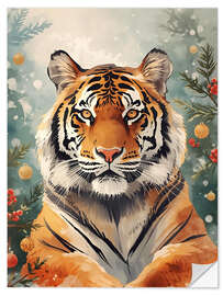Wandsticker Weihnachtstiger