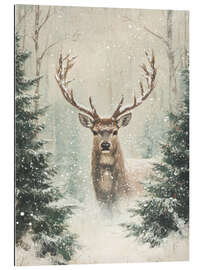 Gallery Print Vintage Weihnachtshirsch