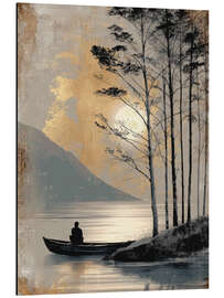 Alubild Boot in der Abenddämmerung - DejaReve