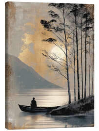 Leinwandbild Boot in der Abenddämmerung - DejaReve