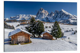 Aluminium print Seiser Alm South Tyrol - Achim Thomae