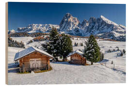 Holzbild Seiser Alm Südtirol - Achim Thomae