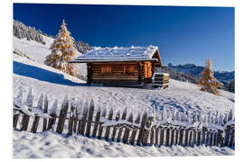 Hartschaumbild Spätherbst auf der Seiser Alm Südtirol