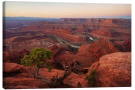 Leinwandbild Dead Horse Point bei Sonnenaufgang, Wüste von Utah - Martin Podt