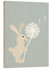 Holzbild Wunschhase - Julia Reyelt