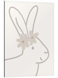 Alubild Hase mit Blumenschmuck - Julia Reyelt