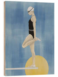 Holzbild Allein nach dem Training - Layla Oz