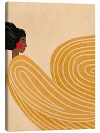 Leinwandbild Die Frau mit den gelben Streifen