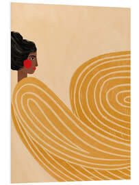 Hartschaumbild Die Frau mit den gelben Streifen