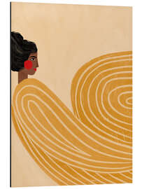 Magnettafel Die Frau mit den gelben Streifen