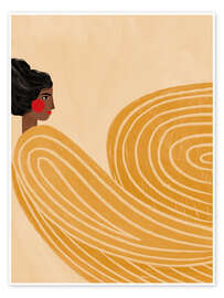 Wandbild Die Frau mit den gelben Streifen - Bea Müller