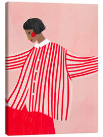 Leinwandbild Die Frau mit den roten Streifen