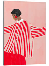 Magnettafel Die Frau mit den roten Streifen
