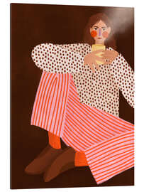 Gallery Print Frau beim Tee Trinken