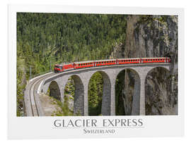 Hartschaumbild Glacier Express, Landwasser Viaduct, Switzerland