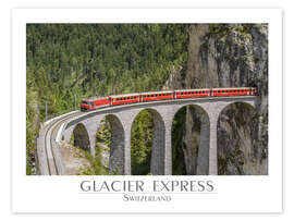 Wandbild Glacier Express, Landwasser Viaduct, Switzerland - Olaf Protze