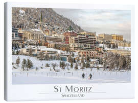 Leinwandbild St Moritz Winterlandschaft - Olaf Protze
