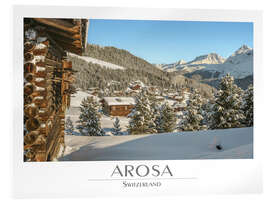 Acrylglasbild Bergdorf Arosa im Winter - Olaf Protze