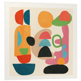 Hartschaumbild Minimal Abstract Shapes Art III