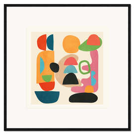 Gerahmter Kunstdruck Minimal Abstract Shapes Art III