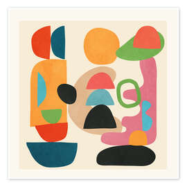 Poster Minimal Abstract Shapes Art III