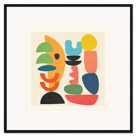 Gerahmter Kunstdruck Minimal Abstract Shapes Art I