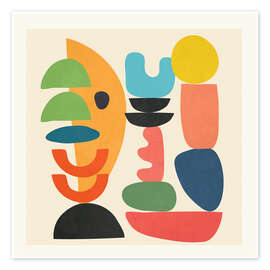 Poster Minimal Abstract Shapes Art I