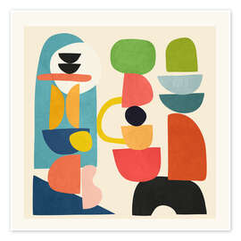 Poster Minimal Abstract Shapes Art II