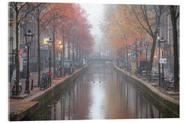 Acrylglasbild Herbstbäume in den Amsterdamer Kanälen - George Pachantouris