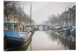 Acrylglasbild Ruhiges Wasser auf dem Amsterdamer Kanal - George Pachantouris