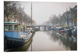 Aluminium print Calm waters on Amsterdam canal - George Pachantouris